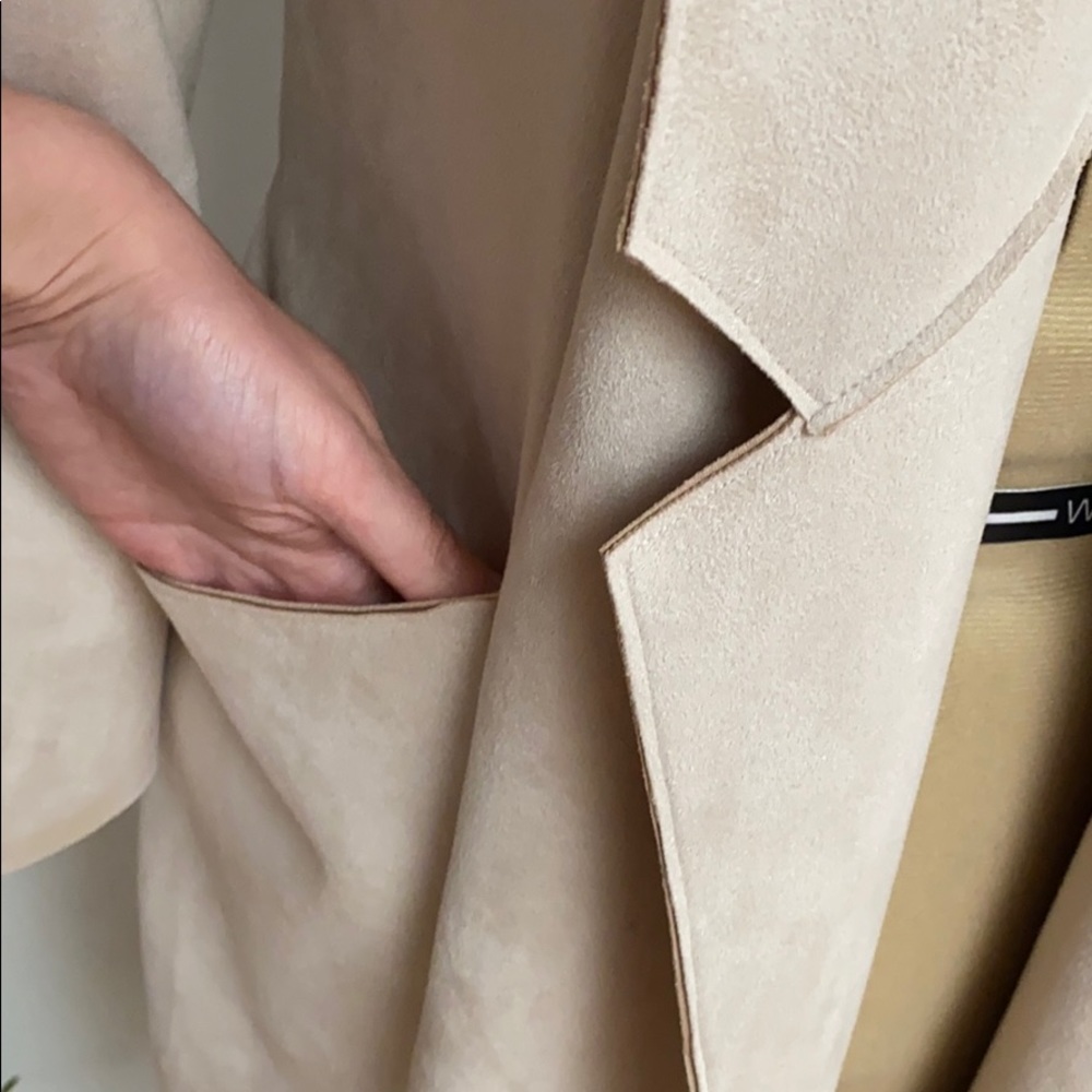 Rebecca King Long Suede Coat, Small - Picture 6 of 6